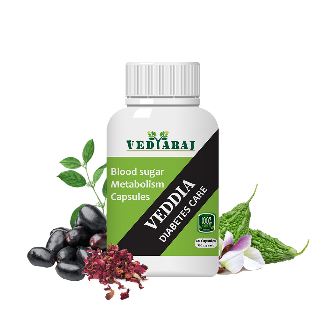 Veddia Ayurvedic Capsules for Blood Sugar Control | Pack of 60 Capsules